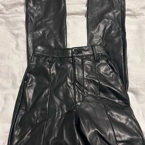 Abercrombie & Fitch Black Leather Skinny Pants